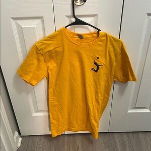Next Level Apparel Yellow Short Sleeve Tee with Black Graphic